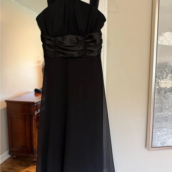 connected apparel formal dresses Connected Apparel Chiffon Long Sleeve Midi Dress main image 0